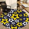 1pc Stars Night Office Round Area Rug, Indoor Mat Suitable For Office, Under Office Chairs Bedroom Living Room Home Decor, Room Deco