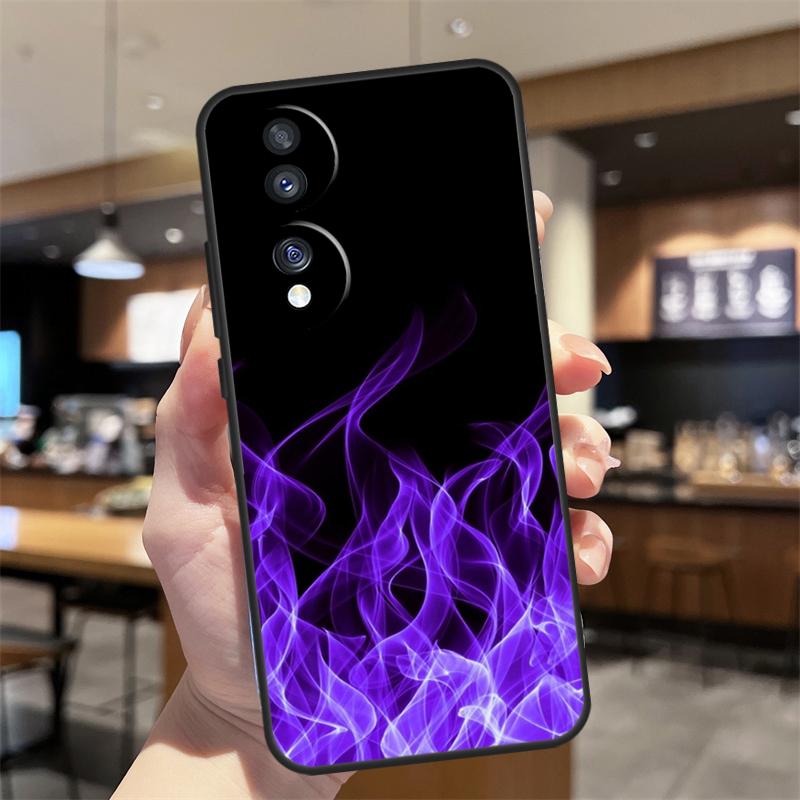 Blue Red Flame Fire Case For Honor Magic 5 6 7 8 Pro Honor 200 400 50 70 90 Lite X8b X8c X9b X9c X9d Win RT Cover