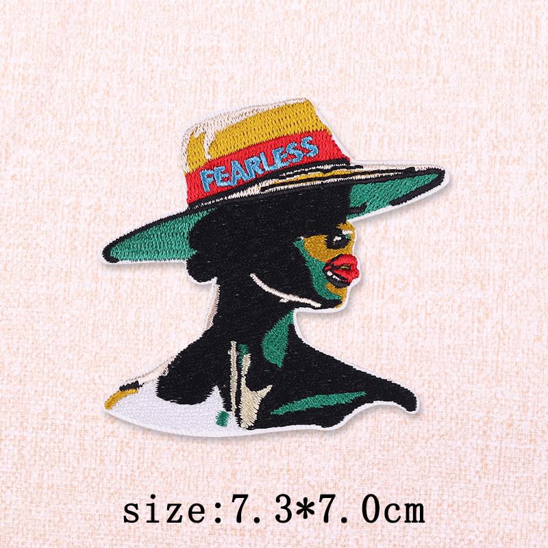 Black Girl Embroidery Patch Iron On Patches For Clothing Black Girl Magic Patches On Clothes DIY Sewing Ironing Patch Applique