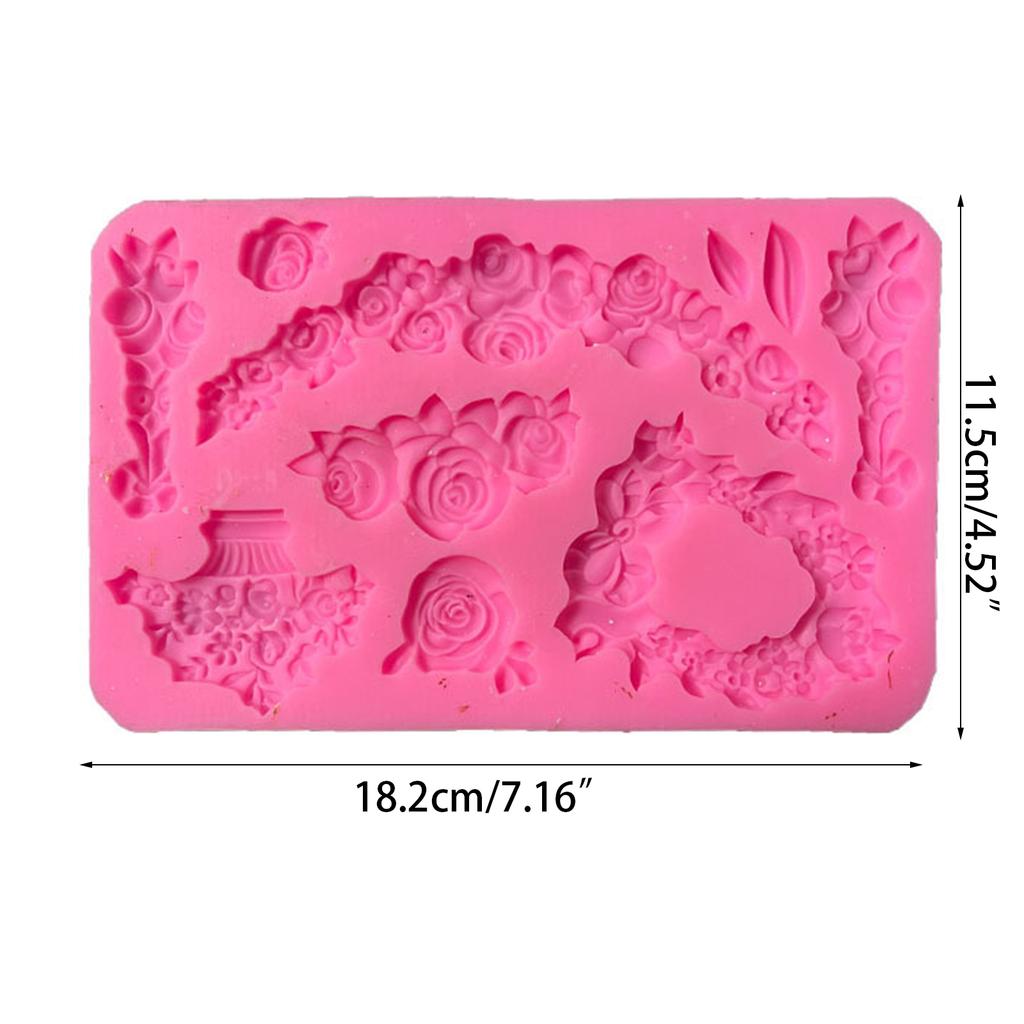 Silicone Fondant Moulds Baking Gadgets Chocolate Moulds Candy Molds Rose Shape for Kitchen Cake Fondant Chocolate Baking