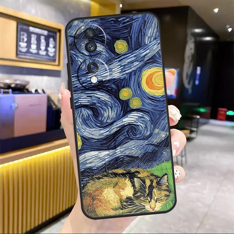 

Cat Van Gogh s The Starry Night For Honor Magic 8 7 6 5 Lite Case For Honor 200 400 Pro 50 70 90 X8c X8b X9a X9b X9c Win RT Honor 70 Lite
