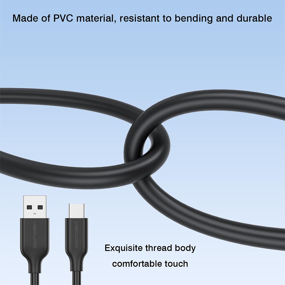UGOURD USB3.2 10Gbps Cable USB 3.0/3.1/3.2 OTG Cable USB A to USB Type C Data Transfer SSD Hard Disk Cable 3A 60W QC 3.0