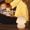 Desk Lamp Ins Style Mushroom LED Lamp Striped Mushroom Bedside Lamp Transparent Glass Night Lamp Nightlight for Baby
