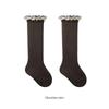 2024 Autumn Girls' Lace Calf Socks - Retro Forest Style Princess Socks