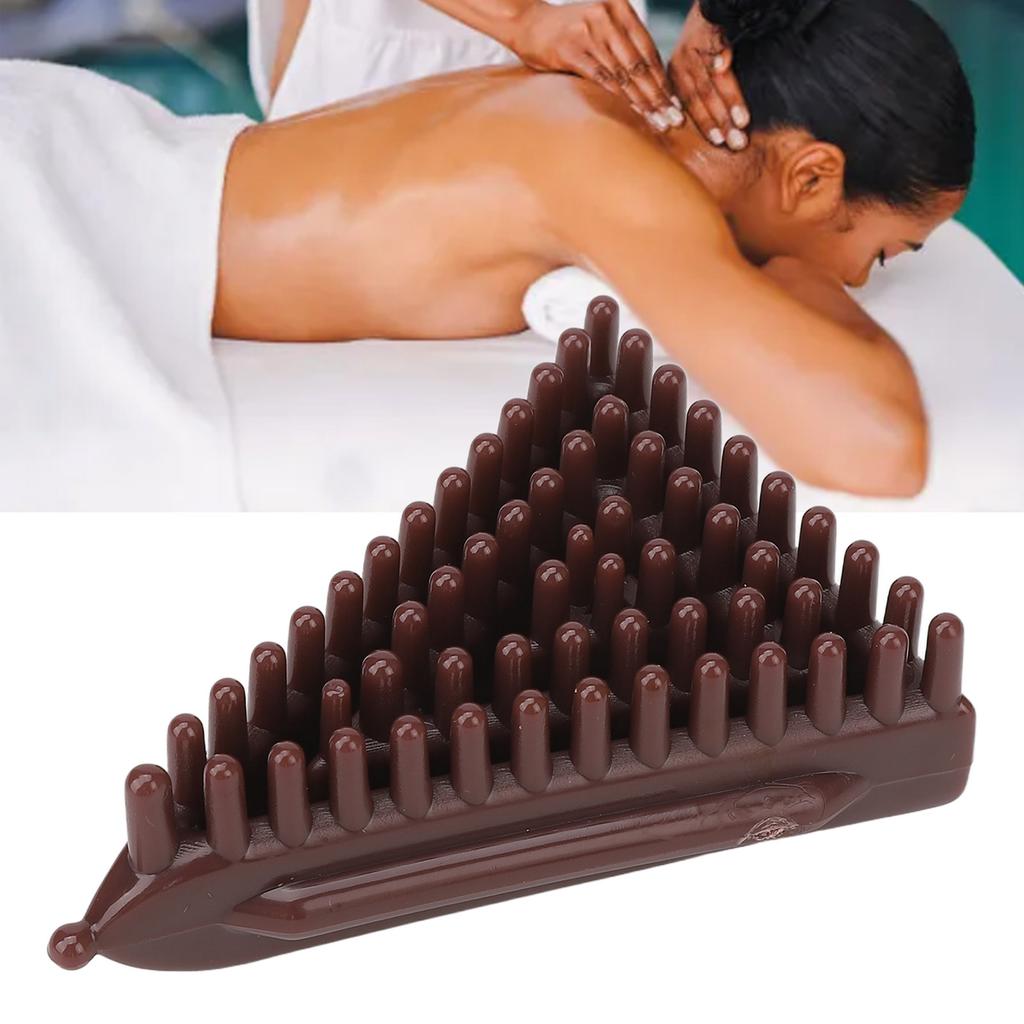 Silicone Meridian Massage Brush Triangle Dredge Collaterals Breast Slimming Brush Brown