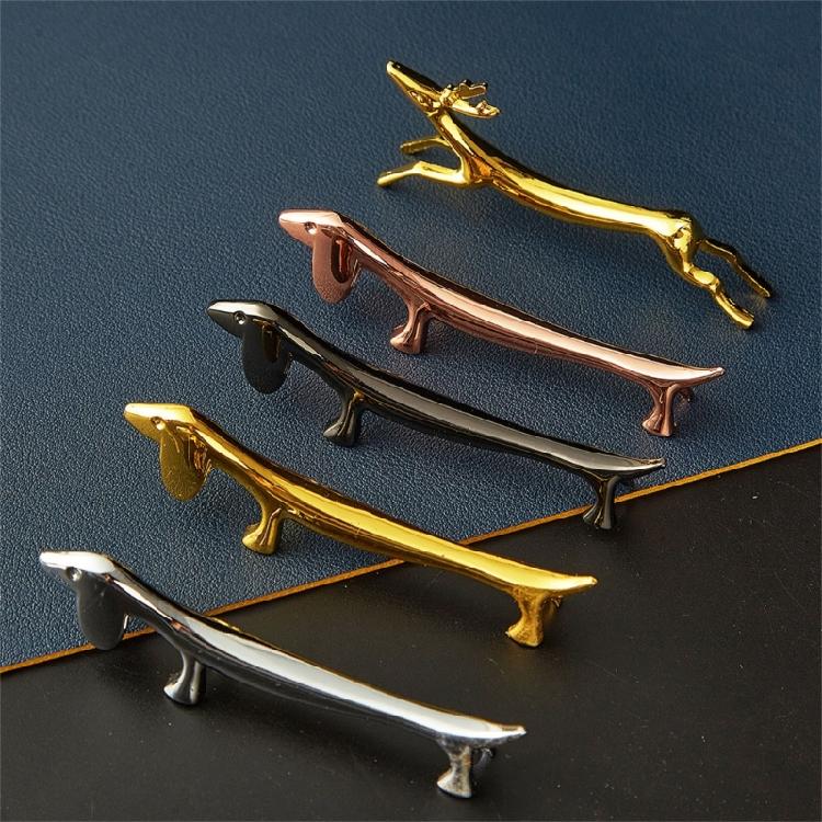 Easy To Clean Zinc Alloy Dachshund Chopstick Stand Holder for Home Dinning Table