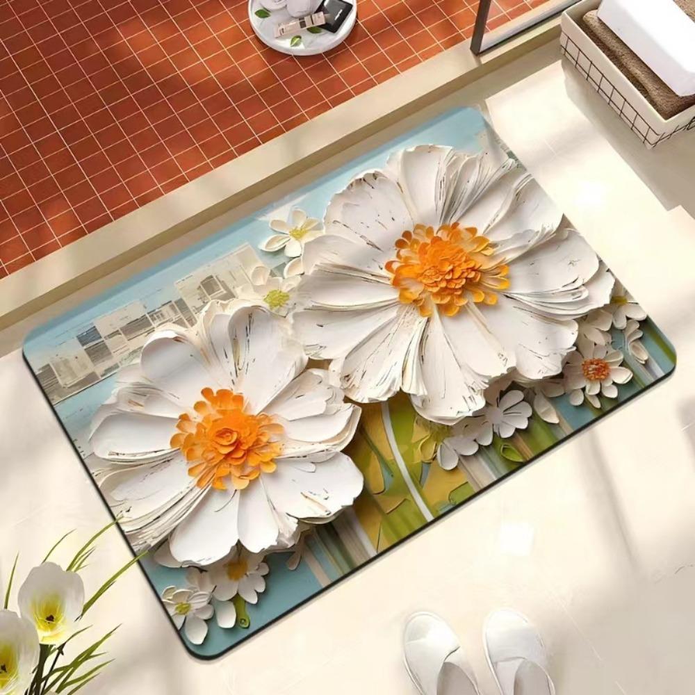 

2 шт. мультяшный коврик для ванной комнаты с диатомовой грязью, впитывающий коврик для пола, легко смываемый, быстросохнущий коврик для пола 40*60cm