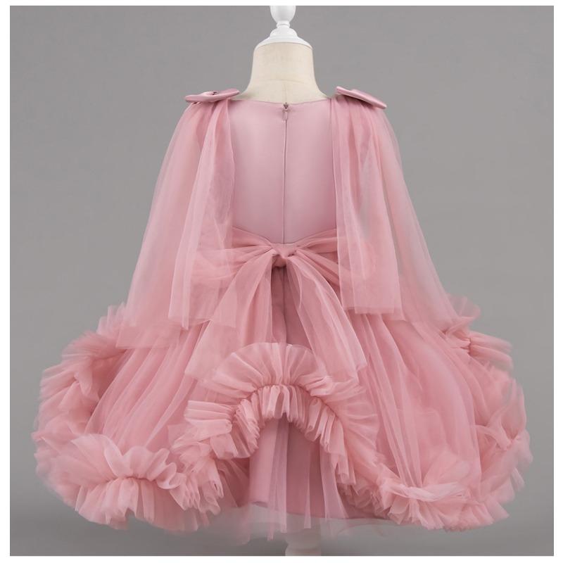 Little Girls Puffy Tulle Princess Dress For Birthday Wedding Stage Performance