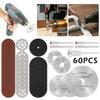 13/32/60Pcs Mini Circular Saw Blade Set Sanding Grinding Wheel Cutting Disc for Dremel Accessories Metal Cutting Rotary Tools