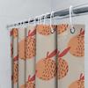 Modern Bathroom Decor: Peach Fruit Print Shower Curtain For Home Bathing Room