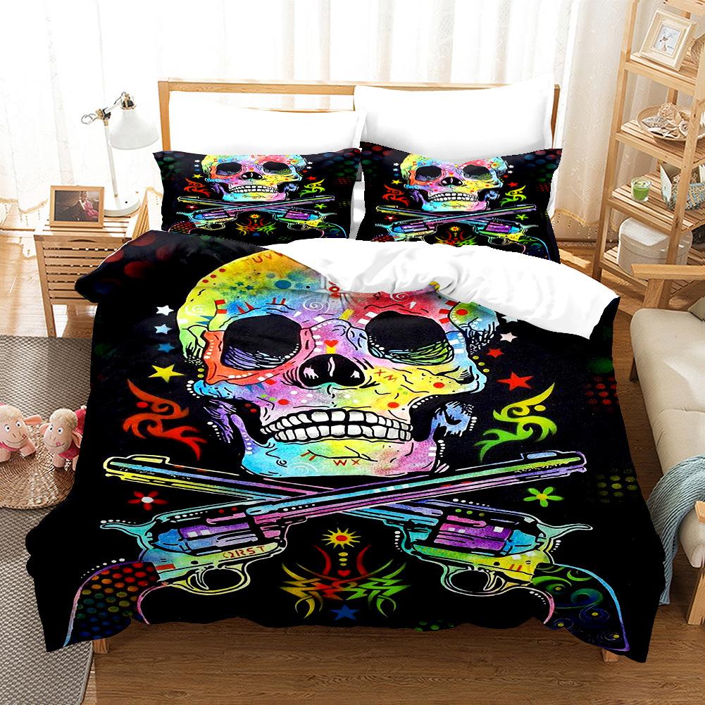 Abstract Art Pattern Colourful Graffiti Duvet Cover Set Polyester Comforter Cover King Queen Size for Kid Boy Girl Bedding Set