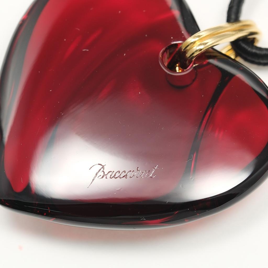 Baccarat heart Necklace crystal 29.5g Women Used