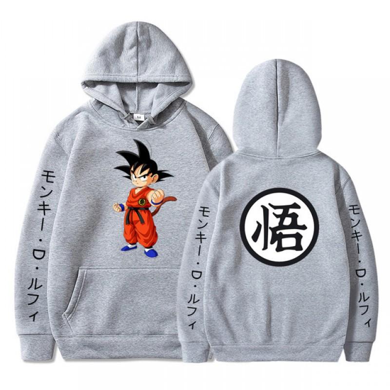 Anime Dragon Balls Hoodie Teens Men Warm Fleece Lined Sweatshirt Casual Long Sleeve Pullover