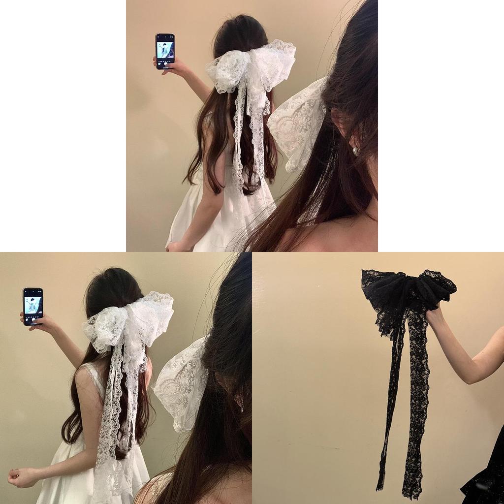 Elegant Lace Butterfly Bow Hair Clip For Women With Handcrafted Design For Bridal And Formal Wear