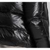 Puma Goose Down Style Jacket With Logo Print Shiny Hooded Down Jacket Women Jacket Black 846360-01