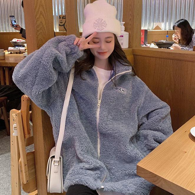 New Lambswool Padded Jacket Women's Autumn and Winter New Korean Loose Coat Joker Casual Coat