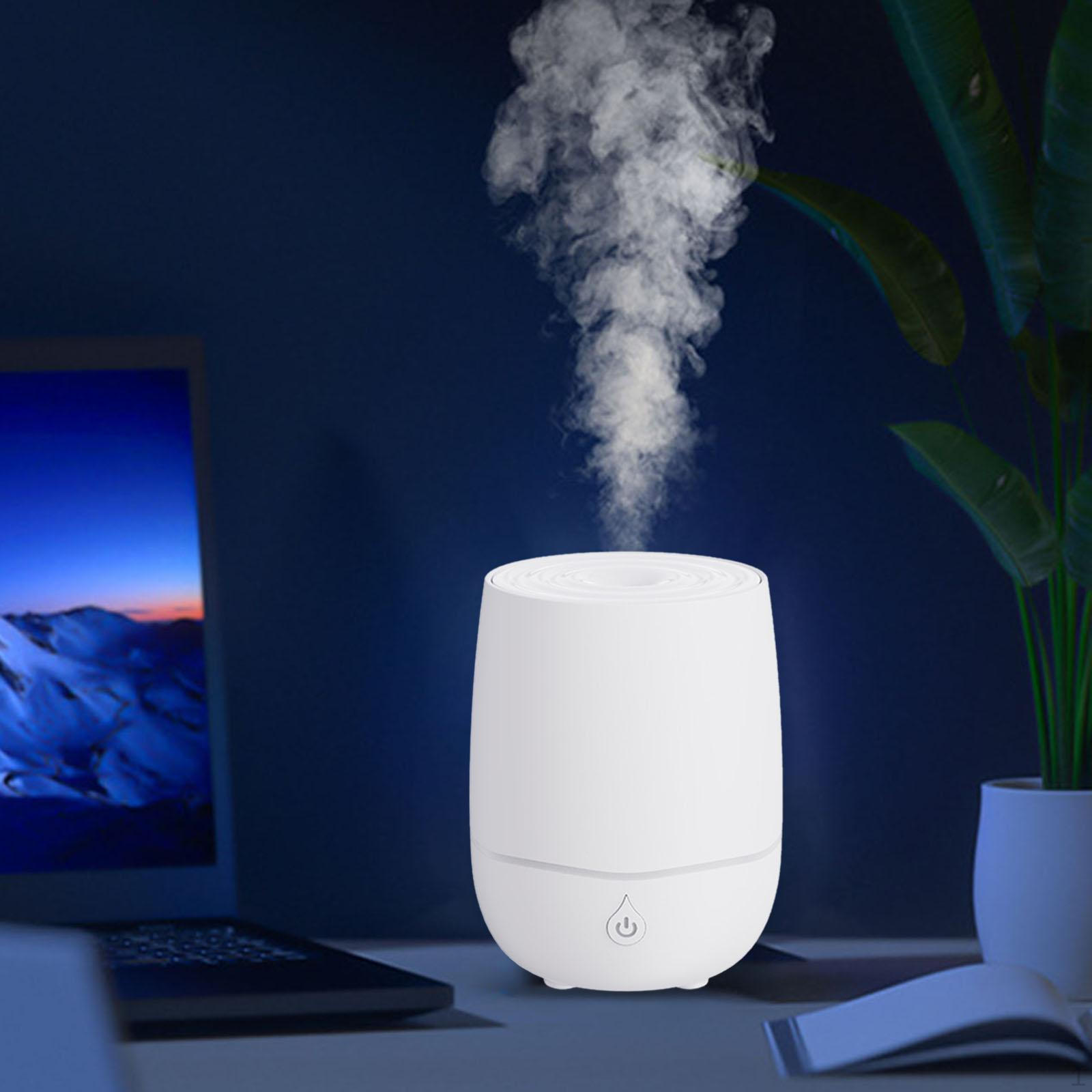 

200ml Essential Oil Diffuser, Quiet Mist Spray Colorful Light Auto Off Protection Air Humidifier for White