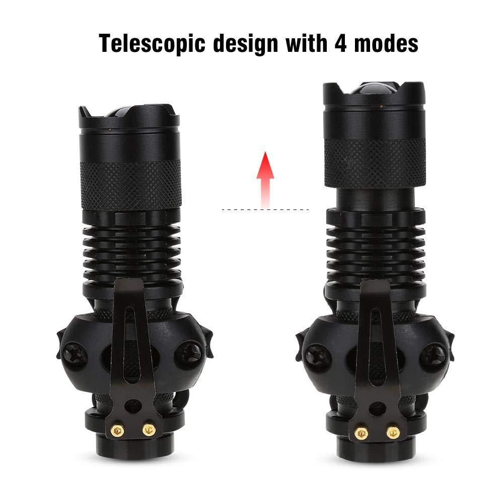 Asixx Portable Outdoor LED Helmet Torch with Double Tactical Helmet Light for and Caving Torch, Helmet-Mounted Torch, Cycling, Camping,