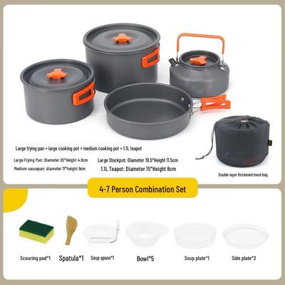 Utensilios de Cocina Portátiles de Aluminio para Camping al Aire Libre