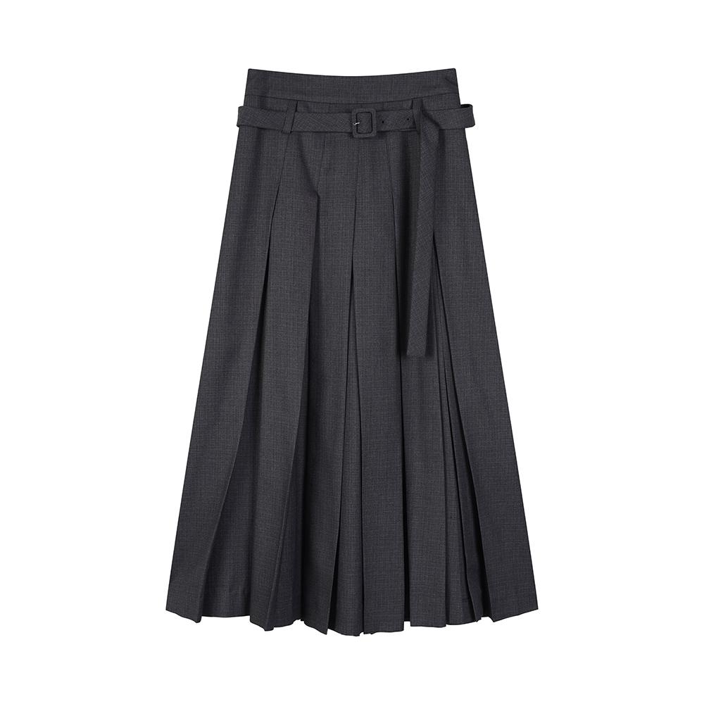 Rap Belt Set Pleated Long Skirt Ar3Ws863