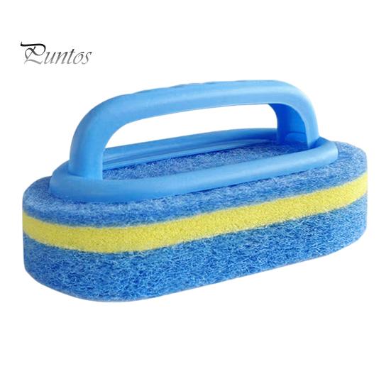 Ergonomic Sponge Bathroom Cleaning with Handle Scratch Free Reusable Deep Widely Used Kitchen Scrubbing Residue Remover Scrub Brush