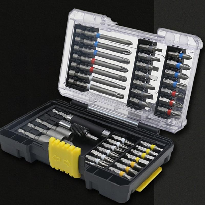43Piece Magnetic Screwdriver Bit Set With Durability Alloy Steel SelfLocking Rod For Professional Industrial Use
