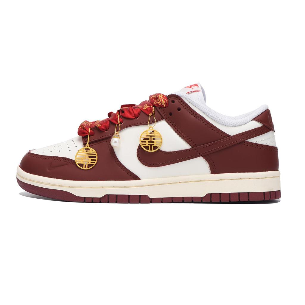 Nike Dunk Coverage Slip Resistant Lightweight Low top Skateboard Shoes Women's True Red HJ3491-161(SBOX)