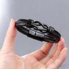 Creative for Son Perfect Gift Stainless Steel r Bracelet Leather Infinity Charm Multi-Laye 2pcs(Bracelet+Card) Elegant
