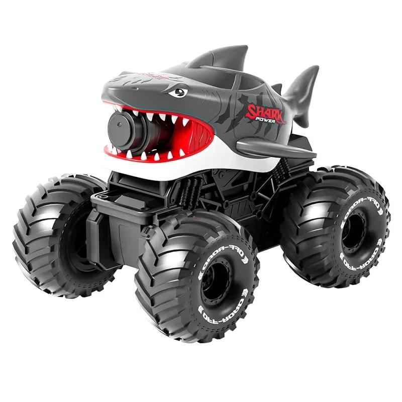 Discover Intime Rc Car 2.4G Amphibious Water Spary Shark Water Gun 4Wd Remote Control Truck Off Road Waterproof Armored Vehicles Children's Toys