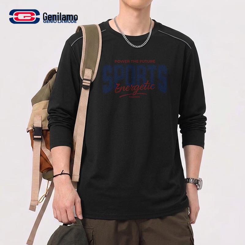 GENIOLAMODE Men's Quick-Dry Long Sleeve T-Shirt
