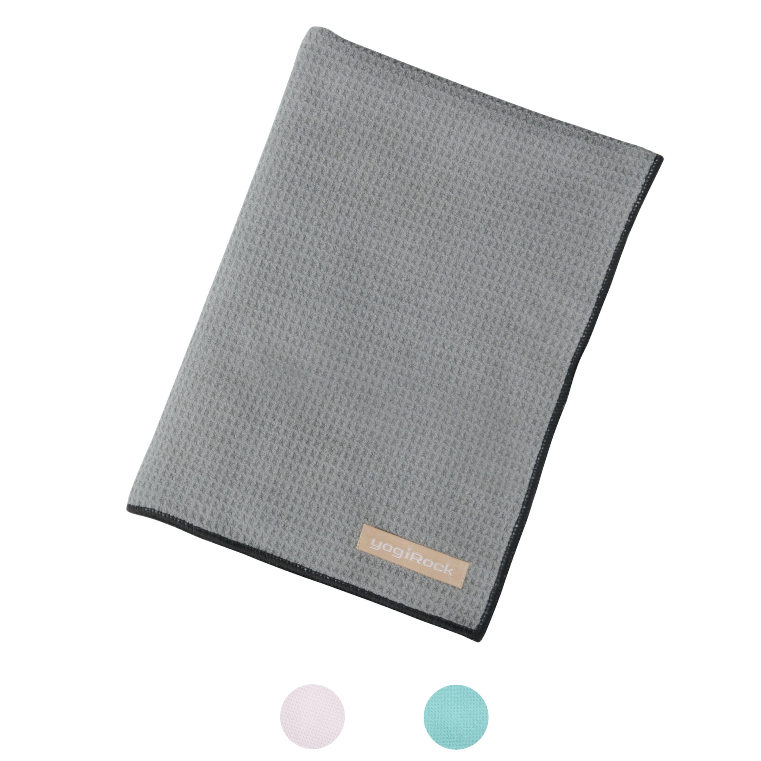 

yogiRock Microfiber Waffle Yoga 145 x 183 x 2 Sizes and 3 Yoga Mat Hot Yoga Rug 183 x Towel, 63cm, 63cm, Colors, Non-Slip, Pocket, Antibacterial, серый