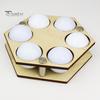 Wall Mount Golf Ball Holder Honeycomb Display Wooden Hexagonal Show Collector Stand Rack Decoration Enthusiasts Gift Easy to Install