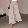 Spring And Summer Bohemian Wide-leg Pants, Elastic Waist And Polka Dot Printed Long Skirt Pants, Very Suitable For Casual Summer