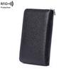 RFID Long Wallet: Top Grain Cowhide Passport & Document Holder with Zipper Phone Pouch for Men & Women