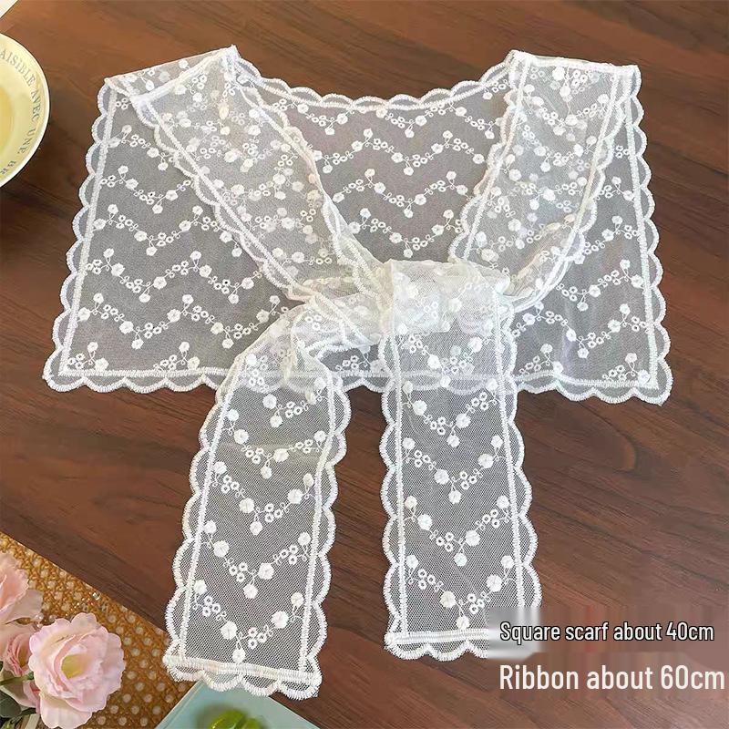 Damen Ballettrock mit Spitzensaum, Peplum-Bund und dreieckigem Schal-Accessoire (Stil 2025)