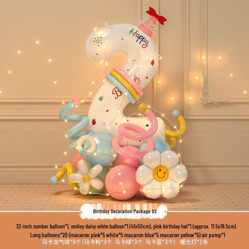 Accessori fotografici per il 3° compleanno del bambino: Palloncini e Decorazioni Numeriche