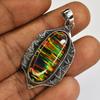A+ Zertifiziert 40 Karat Natürlicher Ovaler 925er Sterlingsilber Schöner Opal Edelsteine Anhänger