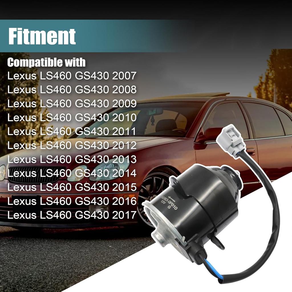 GXARTS 1636331010 Linker Radiatorventilator Motor Compatibel met Lexus LS460 GS430 2007 2008 2009 2010 2011 2012 2013 2014 2015 2016 2017