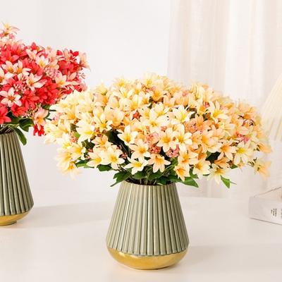 Artificial Flower Unique Realistic Silk Cloth Artificial Flower DIY Multipurpose Fake Simulated Chaise Lily Faux Chaise Lily Home Supplies