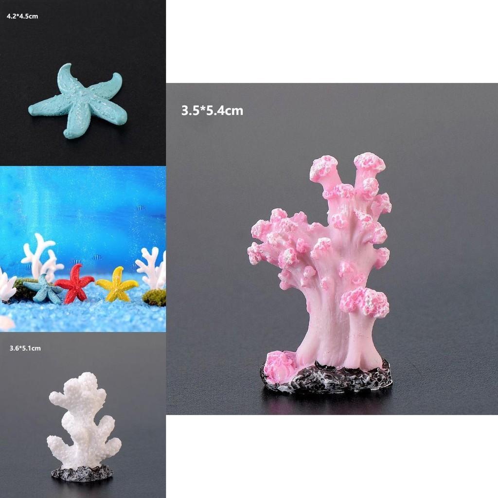 Realistic Resin Coral Aquarium Fish Tank Decoration Miniature Gift Diy Starfish