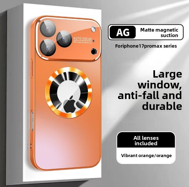 Nuova custodia in titanio per iPhone 16 15 14 Pro Max, Cover magnetica opaca di lusso con protezione per obiettivo fotocamera, Guscio anti-graffio per ricarica wireless