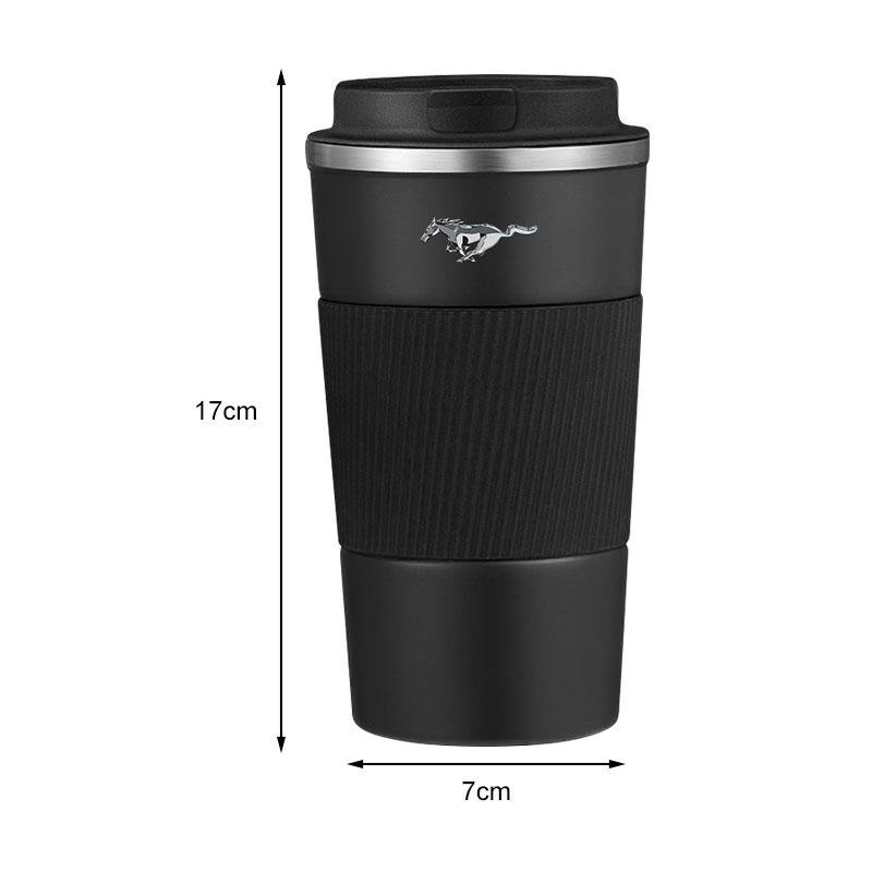 500ML Stainless Steel Coffee Thermos Bottle Thermal Mug Leakproof For Ford Mustang F10 Zapatillas Miniatura Gt Shelby 2005 2015 Mujer 2012 Kuga