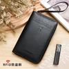 Men Women RFID Blocking Leather Passport Holder Travel Wallet Zip Around Passport Cover Document Organizer with Card Slots Wrist Strap
