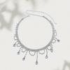 Full Diamond Tassel Crystal Pendant Necklace Women'S High Sense Light Luxury Fashion Collarbone Chain Tide