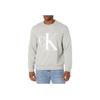 Calvin Klein Ss23 Letter Logo Round Neck Long Sleeve Sweatshirt Men sweatshirt Light-Gray 40JM937-030