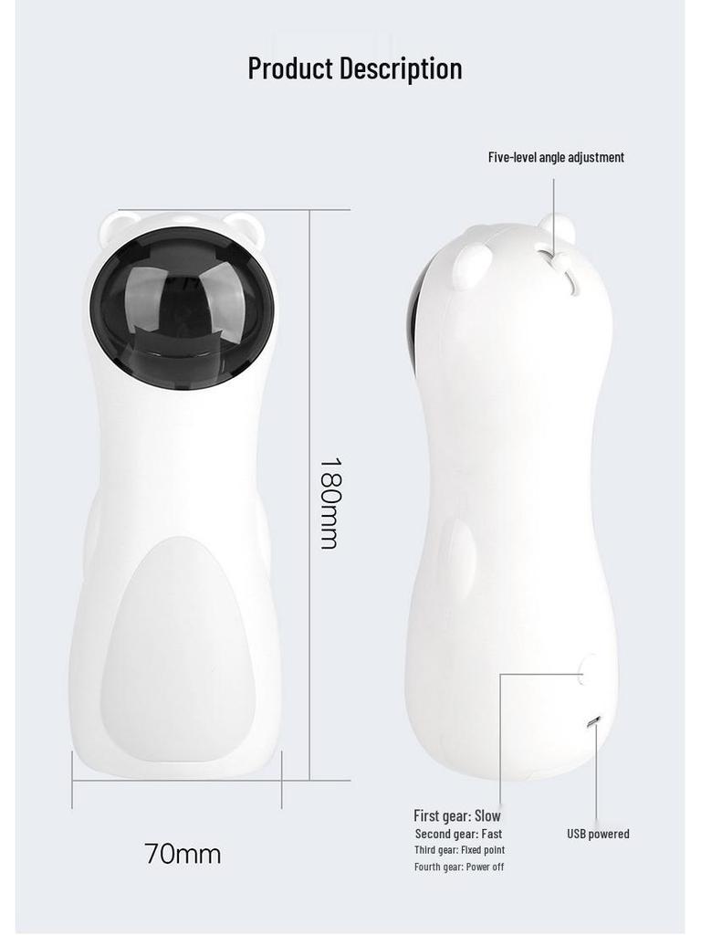 Puntero Láser Rojo Automático para Gatos - Juguete de Auto-Juego para Aliviar el Aburrimiento para Gatitos