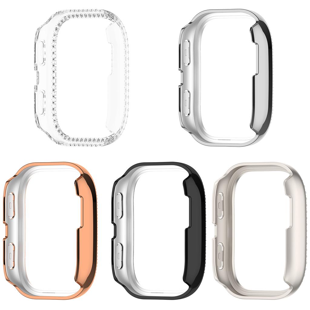 Für Huami Amazfit Bip 6 (A2435) Transparente Uhrenhülle Strass Dekoratives Hohldesign PC Uhrenabdeckung