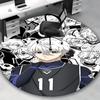 1pc Anime Design Round Carpet for Office Chair Mat, Non-Slip Rug Suitable for Home Decor, Living Room