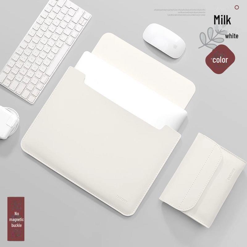 

Водонепроницаемая немагнитная кожаная сумка для ноутбука iPad и планшетов Huawei/Xiaomi 14 inches белый