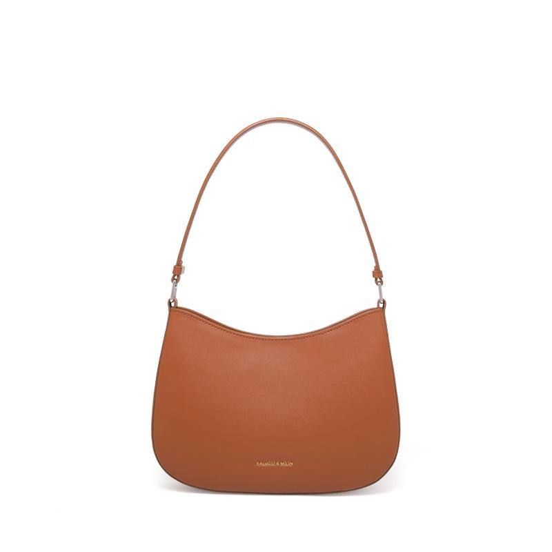 Retro and High-end Hand-held Shoulder Bag, Niche and Trendy, Versatile Crescent Bag, Simple and Elegant Underarm Bag